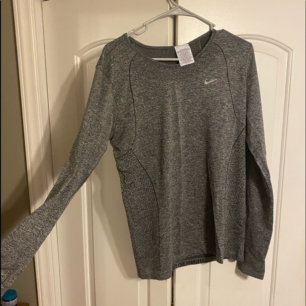 light grey nike, long sleeve